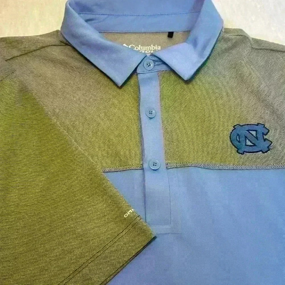 Columbia Golf Carolina Tarheel Polo Omni Wick Embroidered Logo Mens Size XL - Picture 1 of 12